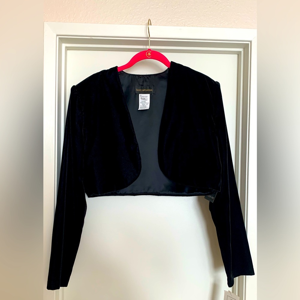 Scott McClintock Black Velvet Bolero NWT